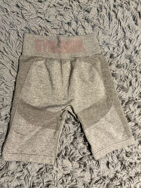 Gymshark Gray Seamless High-Waist Bike Shorts